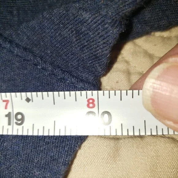 Faded Glory Long Sleeve V-Neck layering tee - Heather Blue Size LG - Picture 6 of 8